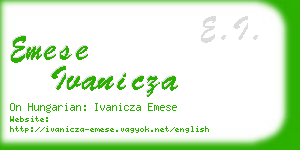 emese ivanicza business card